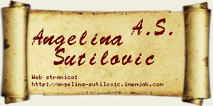 Angelina Šutilović vizit kartica